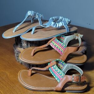 Girls' Multicolor and Silver Sandals